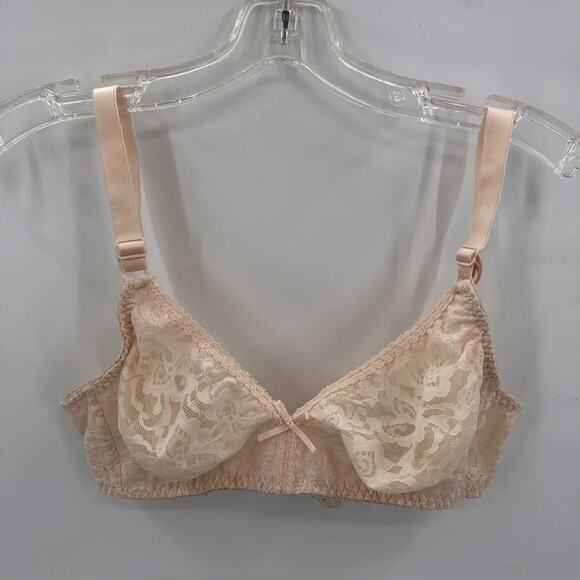 Ball Women's Crochet Laces Sexy Push Up Bra Adjustable Straps Tan Size 36C - Picture 1 of 5